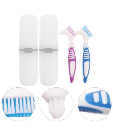 Buy Healvian Prosthesis Brush 2 Sets of Prosthesis Toothbrushes & Mini Cleaner for Effective Prosthesis Care | International Shipping Available - Buy Online on GoSupps.com
