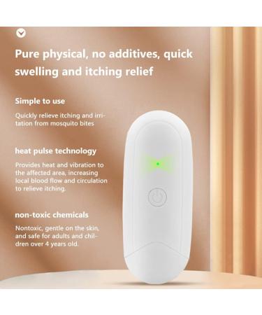 Heat Pulse Anti Itch Device Electronic Relieve Itching Stick USB Rechargeable Anti Itching Device for Outdoor Camping Travel Sports (White) - Buy Online on GoSupps.com