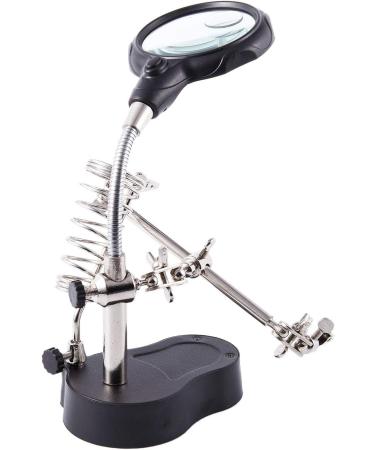 Magnifiers Adjustable 3. 5X 12X Helping Hand Soldering Irons Stand Clip Led Light Magnifying Glass Lens Desk Station Desktop Repair Tools - Buy Online on GoSupps.com
