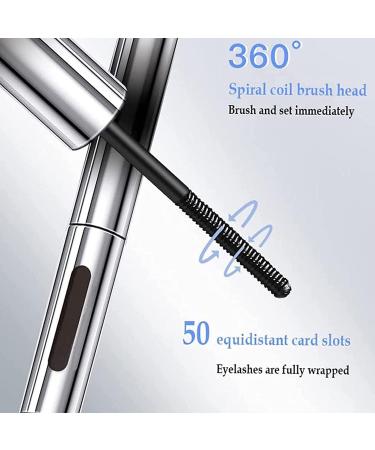 Metal Mascara Iron Brush Mascara 3D Eyelash Curler Mascara 3D Curling Eyelash Iron Mascara Long Lasting Waterproof Washable Extra Fine Metallic Mascara (2 Colors) - Buy Online on GoSupps.com