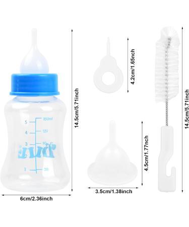 Buy Breeding Bottle for Puppies & Kittens | 60ml & 150ml Silicone Baby Bottle Set with Replacement Nipples | Ideal Pet Feeding Tool - Buy Online on GoSupps.com
