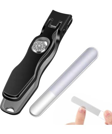 nail clippers for thick nails nail clippers with nail catcher | jaw nail clippers - stainless steel nail file toe nail clippers manicure tool for women Black - Buy Online on GoSupps.com