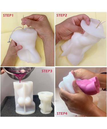 LOVE'N KISS Woman Silicone Body Wax Candle Molds - 3D Thick Female Figure for DIY Soap, Candle, Chocolate, Resin Art - Buy Online on GoSupps.com