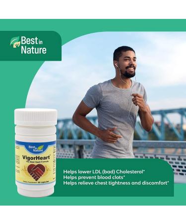 VigorHeart Natural Heart Supplement Pills with CoQ10 Salvia Miltiorrhiza & Panax Pseudoginseng - 30 Capsules for Optimal Heart Health - Buy Online on GoSupps.com