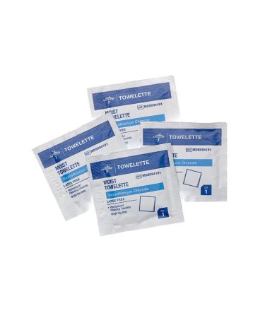 Medline Alcohol-Free Moist Towelettes Individually Wrapped Perfect for Travel and On-the-Go Pack of 100