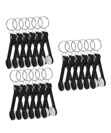 Ipetboom Travel Keychain 18 Pcs Wipe Clip Keychain Cleaning Wipes Screen Cleaning Brush Eyeglasses Mini Cleaner Brush Key Chain Cotton Grinding Wheel