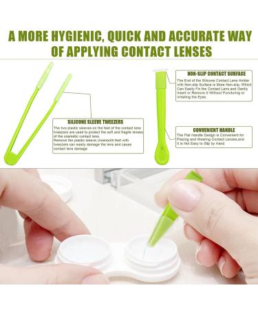 WKRTDY Contact Lens Set - 2x Tweezers Suction Cup & Silicone Remover Case - Easy Insertion & Removal for Comfortable Wear - Buy Online on GoSupps.com