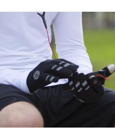 Zensah Smart Running Gloves - Large Black | Touch Screen Compatible - Buy Online on GoSupps.com