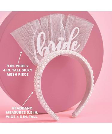XO Fetti Pearl Bride Headband | Bridal Shower Decorations & Bachelorette Party Gift - Buy Online on GoSupps.com