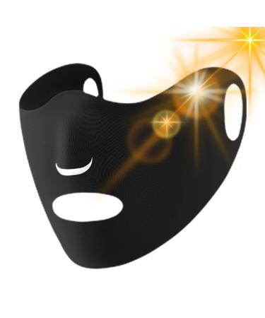 Fivetoo sun protection face cloth - cooling facial cover |Anti-UV scarf made of thin ice cream silk washable breathable dust-tight cooling facial cover black mask