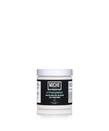 Miche Strengthen Protein Deep Conditioner For Curly, Kinky Or Wavy Hair, Silicone And Paraben Free - 8oz | 237ml