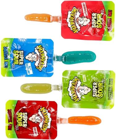 Warheads Super Sour Squeeze Gel Candy 20g - Cherry Apple Strawberry Blue Raspberry - Fun Squeezable Pouch - Buy Online on GoSupps.com