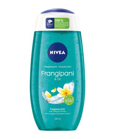 Nivea care shower Frangipani & Oil (250 ml) refreshing shower gel with care oil beads pampering shower with a delicate Frangipani fragrance 250 ml (1 Pack) Frangipani & Oil