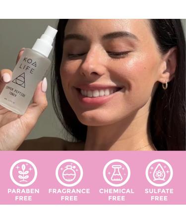 Copper Peptide Anti-Aging Facial Toner - Collagen Boosting Skin Repair Solution with Natural Plant-Based Formula Vitamins for Hydration Plumping and Glowing Skin 1.7 Fl OZ Peptide Facial Toner - Buy Online on GoSupps.com
