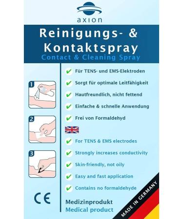 Axion Electrode Contact & Cleansing Spray 250ml - Skin Cleanser for Enhanced TENS EMS Stimulation - Buy Online on GoSupps.com
