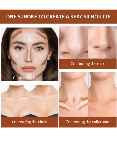 Cruelty-Free 8 Colors Contour Stick & Highlight Concealer 2-in-1 Set - Buy Online on GoSupps.com