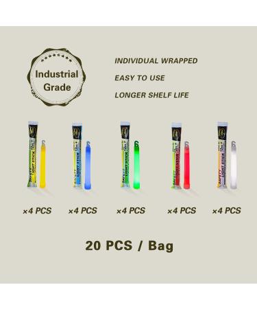 Industrial Grade Glow Sticks - Ultra Bright Emergency Light Sticks for Camping - 12-90PCS, 6 inches, Lasts Over 12 Hours - Hurricane & Earthquake Survival Kit Supplies - Multi Color - Buy Online on GoSupps.com