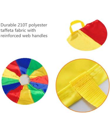 Sonyabecca Parachute for Kids - 12FT, 12 Handles, Multicolored | Tent Cooperative Games and Birthday Gift - Buy Online on GoSupps.com