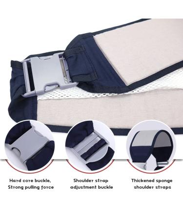 Adjustable Baby Sling Carrier - One Shoulder Labor-Saving Design - Natural Cotton & Breathable Mesh Fabric - for Newborn to Toddler Up to 45lbs (Grey) - Buy Online on GoSupps.com