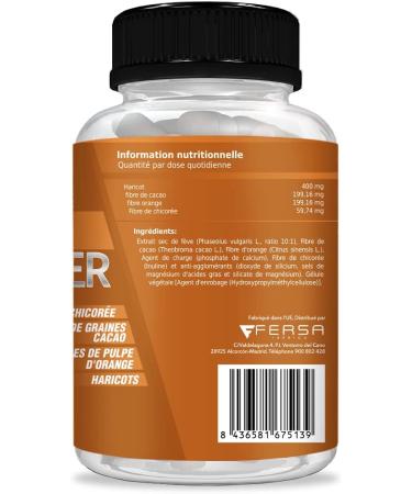 Healthy Fusion Powerful Fat & Carb Blocker | Slimming Action | Sugarlock Formula | Cocoa Seeds Orange Pulp & Chicory Fiber | Suitable for All Diets | 60U - Buy Online on GoSupps.com