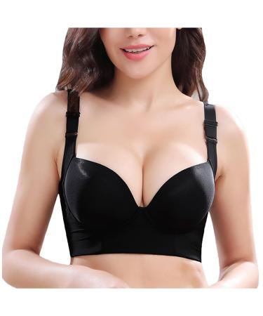 Yhybn plus size minimizer women BH full coverage seamless BHS wireless shaper BH daily soft supportive everyday sport (color: black size: 42/95cde)