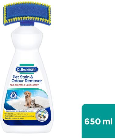 Dr. Beckmann Pet Stain & Odor Remover 650 ml | Effective Pet Stain Cleaner with Applicator Brush | Shop Internationally - Buy Online on GoSupps.com