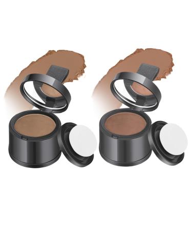 2Pcs Windproof & Sweatproof Hairline Powder for Women & Wen Natural Stain-Proof Hair Loss Concealer Hairline Powder Coffee & Light Coffee Beauty Products Coffee Light Coffee
