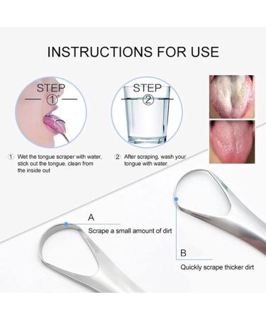 4PCS Stainless Steel Tongue Cleaner Scraper - Rustproof Tongue Scraps for Fresh Breath & Bacteria Defense | Metal Tongue Cleaner for Adults - Buy Online on GoSupps.com