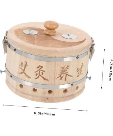 Hapinary Moxibustion Box - Wooden Treatment Instrument & Metal Column for Moxibustion Therapy | International Shipping Available - Buy Online on GoSupps.com