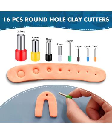 Keoker Polymer Clay Cutters Set - 36 Stainless Steel Shapes with 16 Circle Cutters and 60 Earrings Accessories for Jewelry Making - Buy Online on GoSupps.com