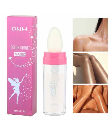 Highlighter Makeup Stick - Body Face Highlighter Patting Stick Powder - Natural Three-Dimensional Face Powder Blusher for Women Men Females Males Uaxiu 01#white