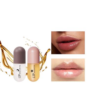 Natural Lip Plumper Set - Moisturizing Ginger & Mint Lip Care - 2 PC 6ml for Nourishing Repairing & Upholstering Lips - Buy Online on GoSupps.com