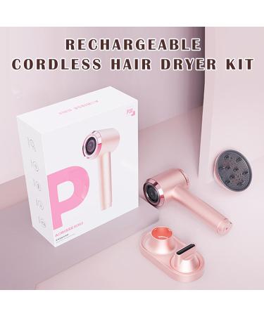 Cordless Hair Dryers Rechargeable Touch Sensor Hair Blow Dryer Intelligent Temperature-Controlled Mini Hair Dryer Portable Travel Blow Dryer for Women Men Pink - Buy Online on GoSupps.com