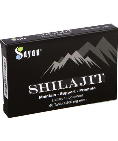 Sayan Pure Shilajit Genuine Black Resin Mineral Pitch Tablets (1-2 Month Supply of 60 Organic Drops) Fulvic Acid & Trace Minerals Supplement for Immune Support Natural Detox and Energy Boost