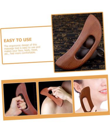ADOCARN Home Tools Scraping Board & Roller Stick - Wooden Massage Tool 19x8cm for Pain Relief & Relaxation - Buy Online on GoSupps.com