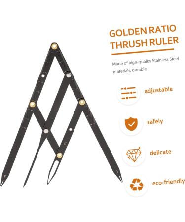 Angoily 5 pcs Tool Gadgets Eyebrow Ratio Stencils Metal Sliding Mean Positioning Stainless Makeup Measure 25x5x0.6cmx5pcs Blackx5pcs - Buy Online on GoSupps.com