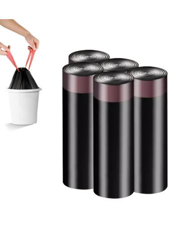 Drawstring Trash Bag Drawstring Trash Waste Kitchen Bags Anti-Drip Trash Can Liners Leak-Proof Garbage Bags for Home Office and Bedroom Fanelod 45*50 4.5g 75 Pieces Black