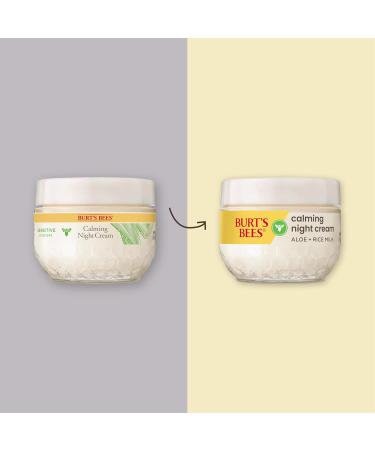 BURT'S BEES Calming Night Cream with Aloe and Rice Milk 1.8 oz - Sensitive Skin Night Cream - Buy Online on GoSupps.com