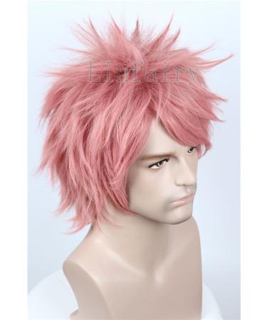 Linfairy Unisex Straight Short Pink Anime Cosplay Wig - Halloween Costume Wig for Men & Women - Shop Internationally! - Buy Online on GoSupps.com
