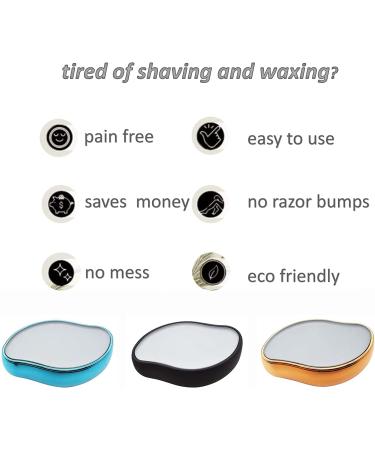 Painless Crystal Hair Eraser for Women - Mini Exfoliation Epilator for Silky Smooth Skin (Blue) - Buy Online on GoSupps.com