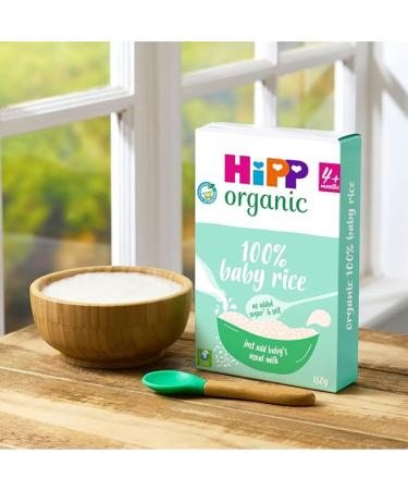 HiPP Organic 100% Baby Rice 4+ Months 160g (Pack of 4) - Buy Online on GoSupps.com