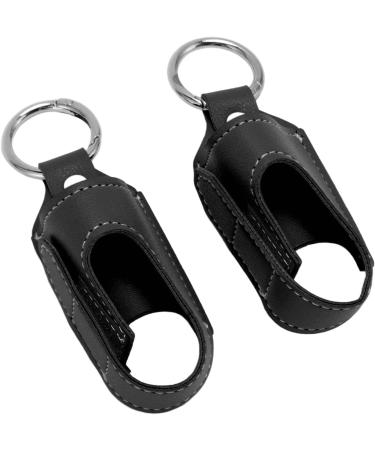 2pcs PU Leather Asthma Inhaler Holder Portable Asthma Inhaler Holder Case with Clip for Home Work or Travel (Black) - Buy Online on GoSupps.com