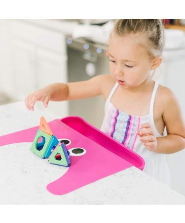 Cibo Food Catching Baby Placemat with Suction - Silicone Wide Mouth Mat for Toddlers, Kids & Babies - Strawberry Red | Watch Video Demo - Buy Online on GoSupps.com