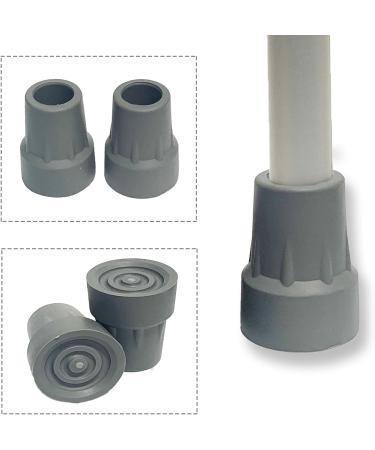 Crutch Tips Replacement 7/8 Inch Gray - 2 Pack for Medical Drive Canes - Buy Online on GoSupps.com