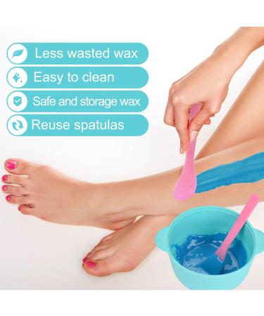 4 PCS Silicone Wax Warmer Liner Set with 8 Non-Sticky Spatulas - 16 oz Reusable Waxing Bowls for Hair Removal - Buy Online on GoSupps.com