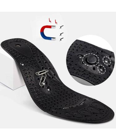 Acupressure Magnetic Shoe Insoles for Foot Pain Relief - Black (Female) - Buy Online on GoSupps.com
