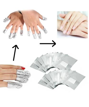 400Pcs Nail Polish Remover Gel Foil Wraps Kit with Cotton Pads - Soak Off Foils for Easy & Quick Gel Nail Polish Removal - Buy Online on GoSupps.com