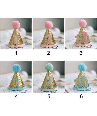 Party Hat Dog Puppy Party Cat Costume Sequins Hat Headwear Accessory Birthday Party Pet Supplies (Blue 2years) - Buy Online on GoSupps.com