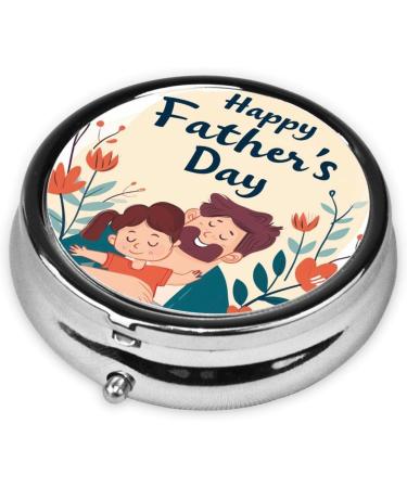 Fathers and Daughters Portable Metal Pill Box - Round Mini 3-Compartment Travel Solution for Small Pills - Buy Online on GoSupps.com