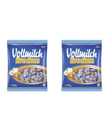 Colorful world full milk chunks-1 x 750g storage pack-caramel candies with milk cream filling (pack with 2) 1 x 750g (pack with 2) full milk chunks